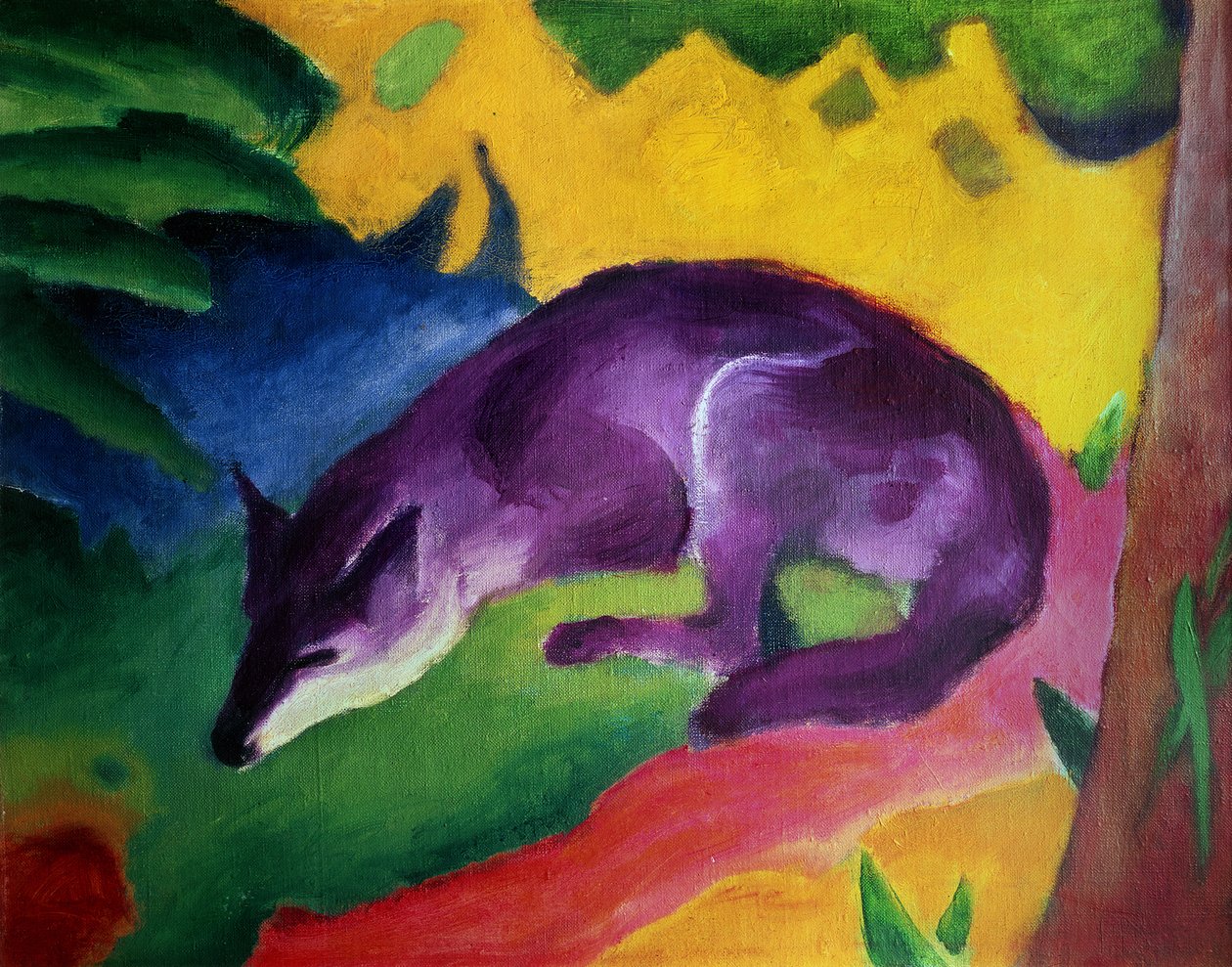 Blue Fox, 1911 av Franz Marc