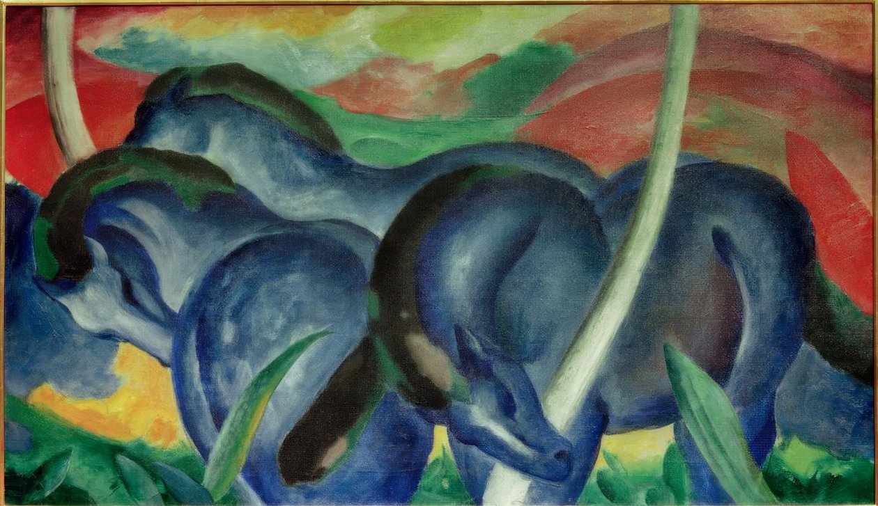 De store blå hestene av Franz Marc