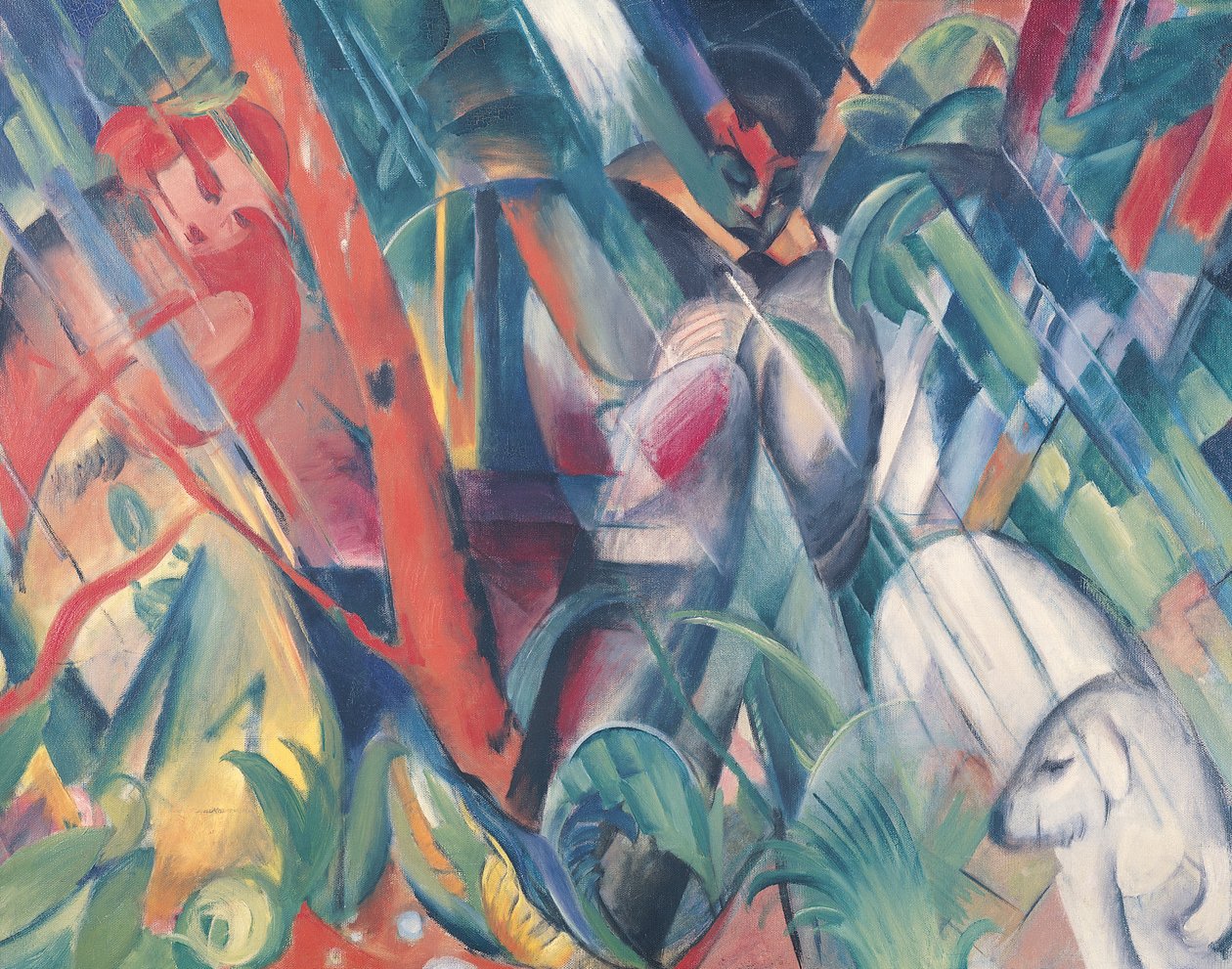 I regnet, 1912 av Franz Marc