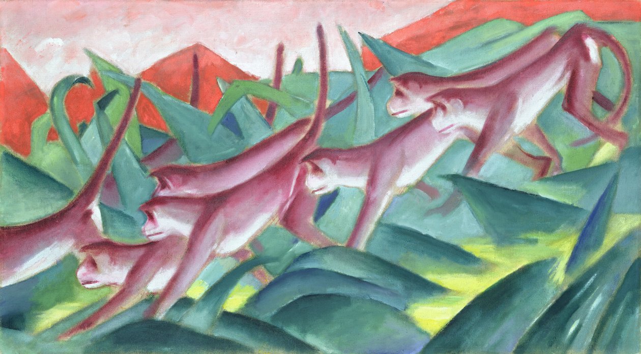 Monkey Frieze, 1911 av Franz Marc