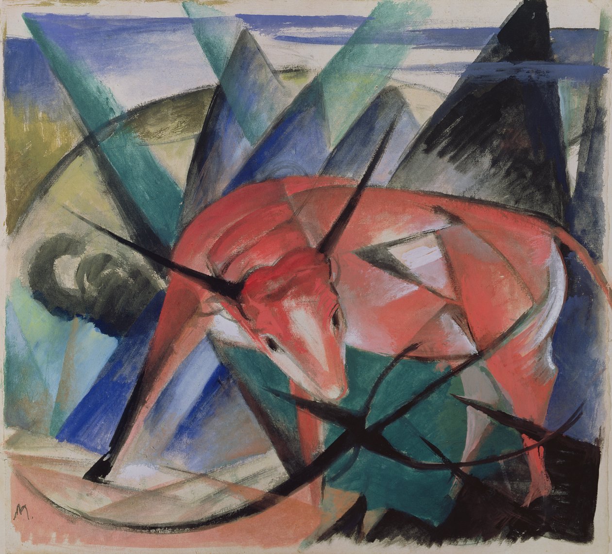 rød okse av Franz Marc