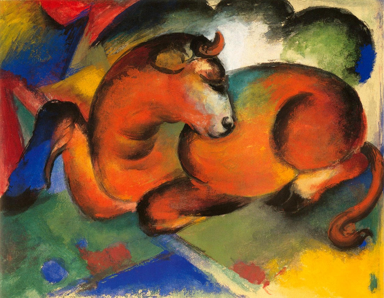 rød okse av Franz Marc