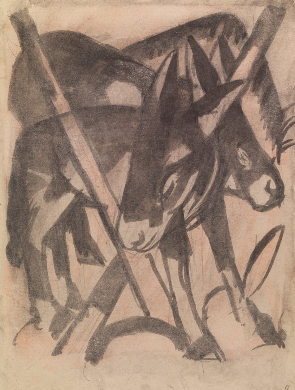 To esler av Franz Marc