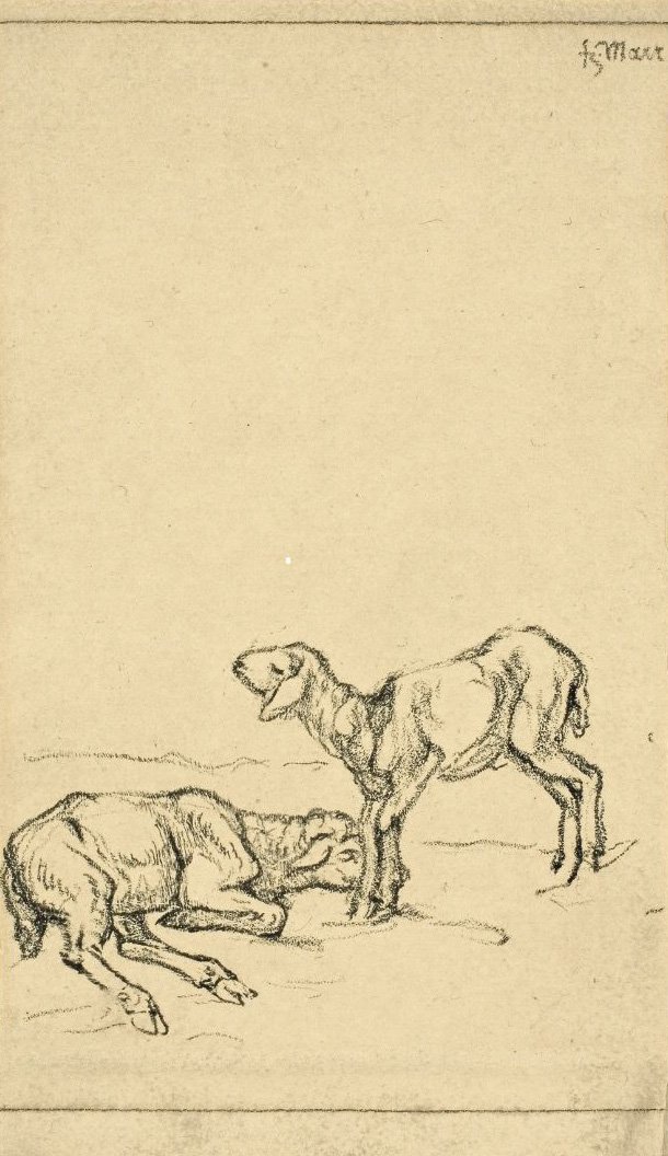 To lam av Franz Marc