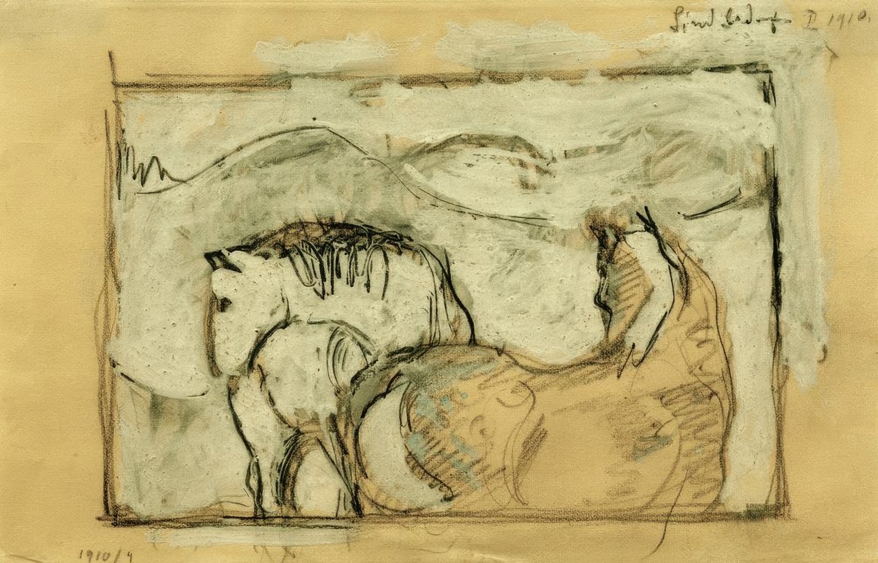 To hester av Franz Marc
