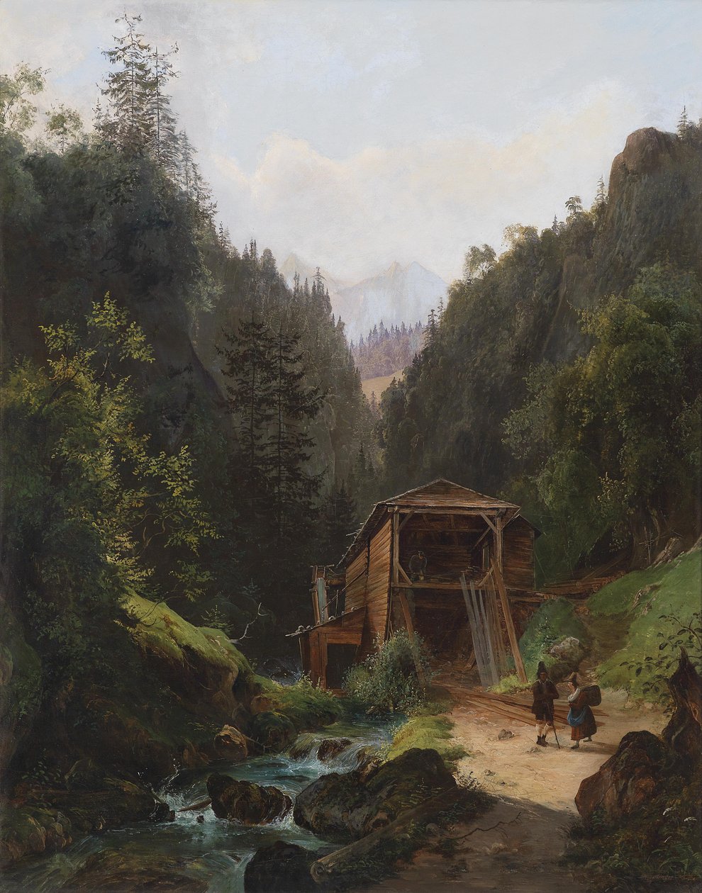 Landskap med en mølle av Franz Wipplinger