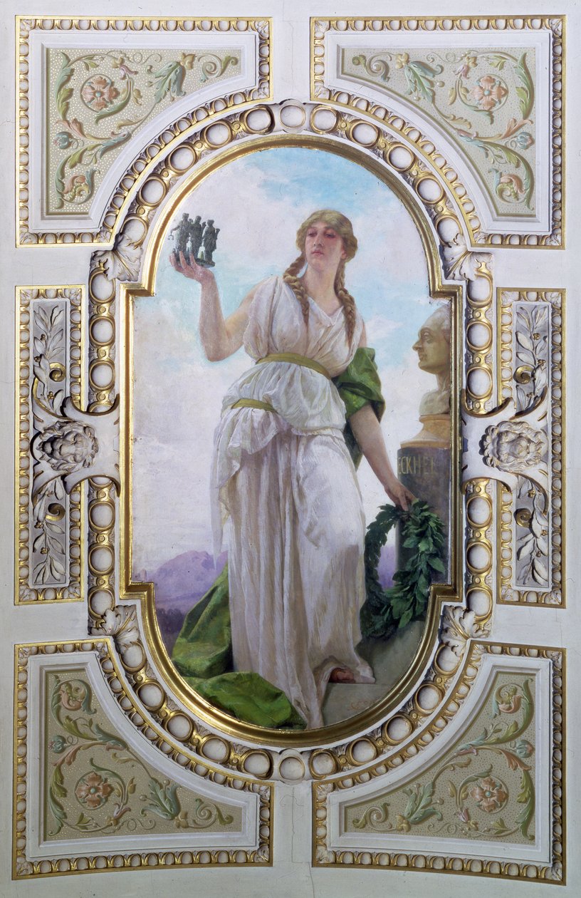 Allegorisk figur av numismatikk, 1890 (takmaleri) av Franz Xaver Simm