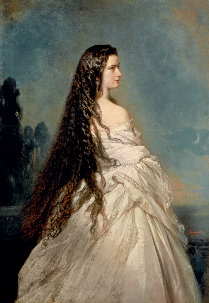 Elizabeth av Bayern (1837–98), kone til keiser Franz Joseph I av Østerrike (1830–1916) av Franz Xaver Winterhalter