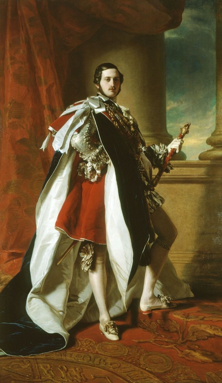 Portrett av prins Albert i strømpebukser av Franz Xaver Winterhalter