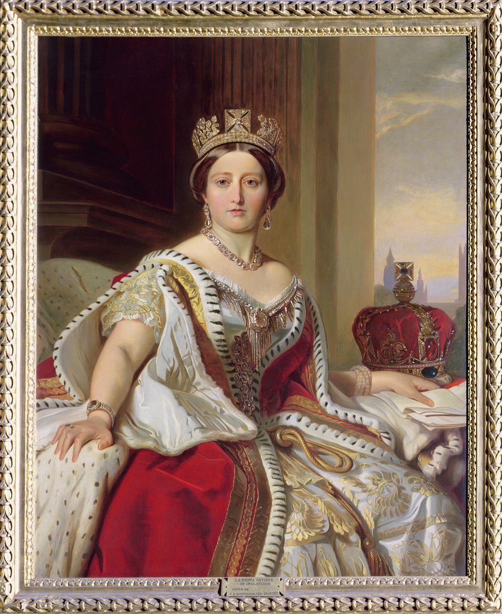 Portrett av dronning Victoria (1819-1901) 1859 av Franz Xaver Winterhalter