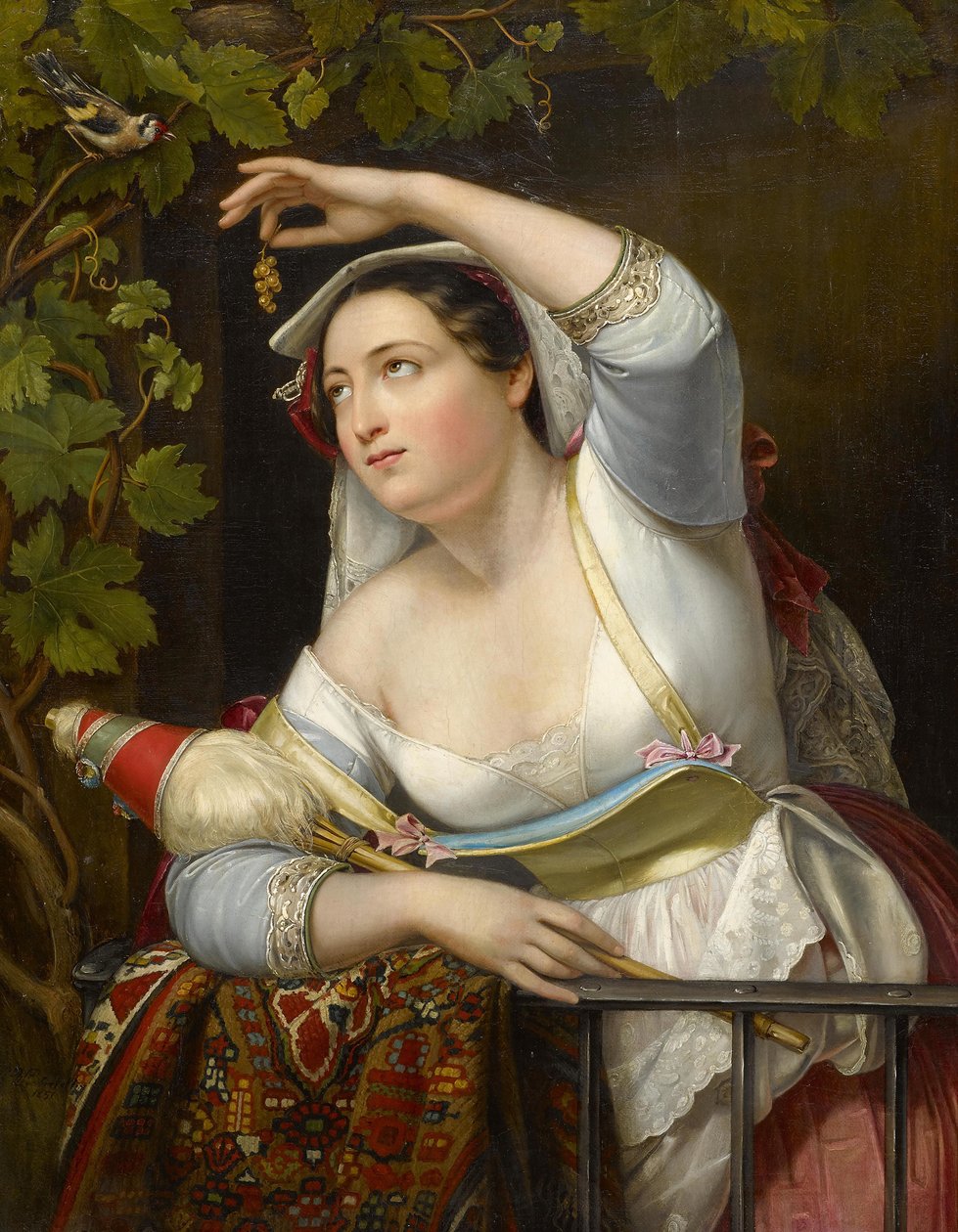 Portrett av en ung kvinne i en vintreet, 1851 av Franz Xaver Winterhalter