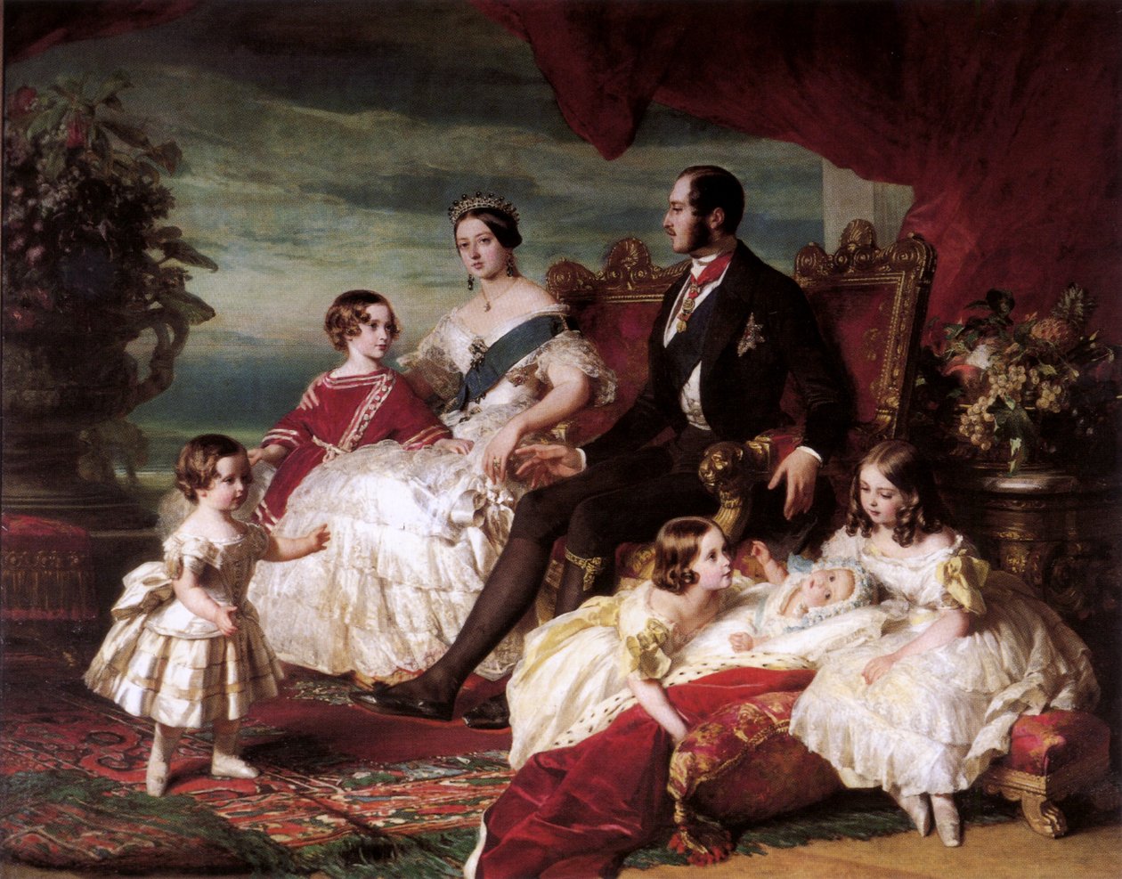 Dronning Victoria, prins Albert og barn av Franz Xaver Winterhalter