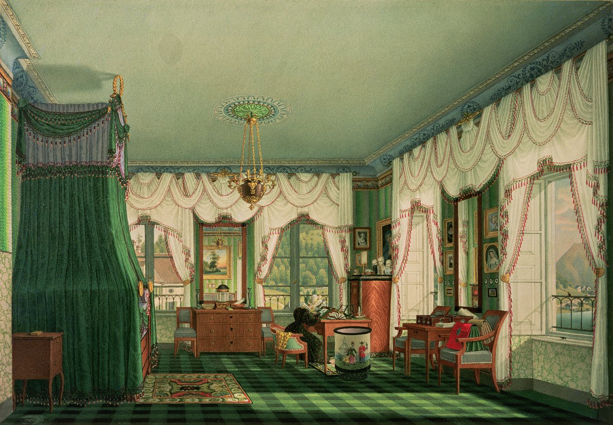 Soverommet til Elizabeth av Bayern, Schloss Tegernsee. ca. 1840 av Franz Xavier Nachtmann