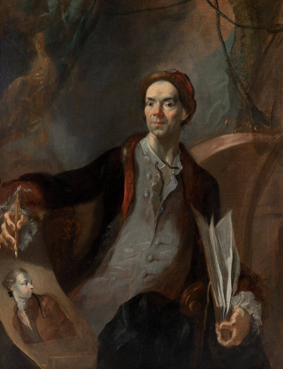 Kunstnerportrett (såkalt selvportrett) av Franz Anton Maulbertsch