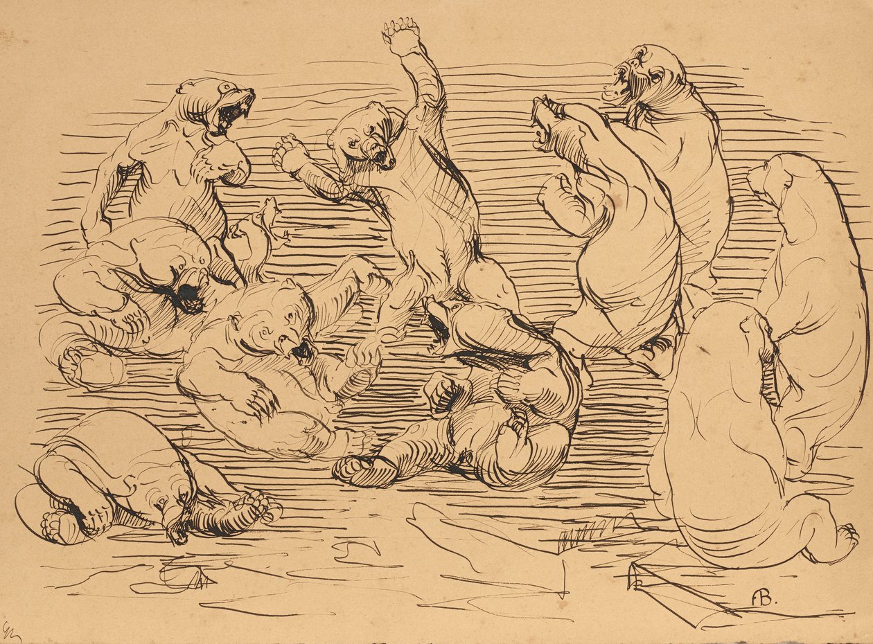 Slagende bjørner av Franz Barwig d. Ä.