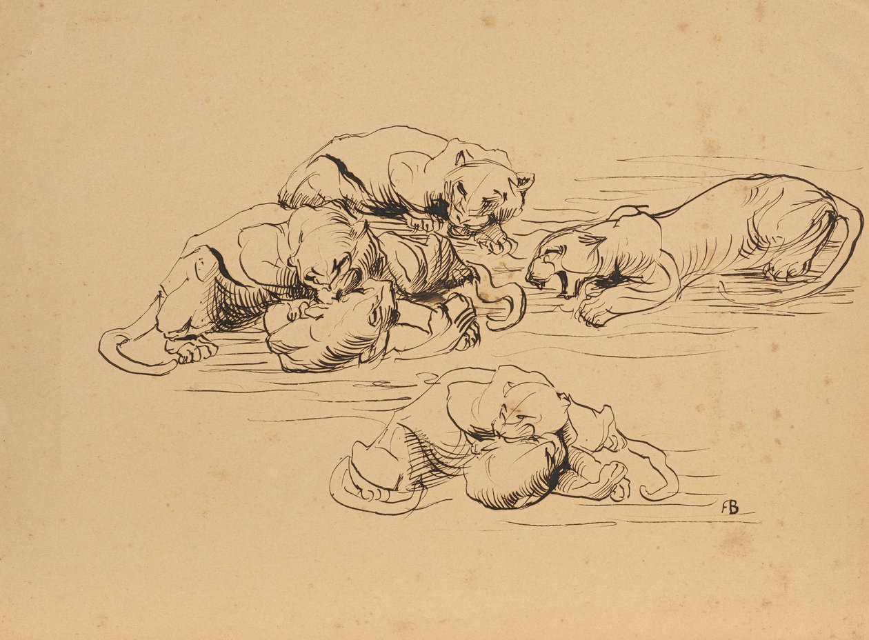 Snurrende Sundapanthers av Franz Barwig d. Ä.