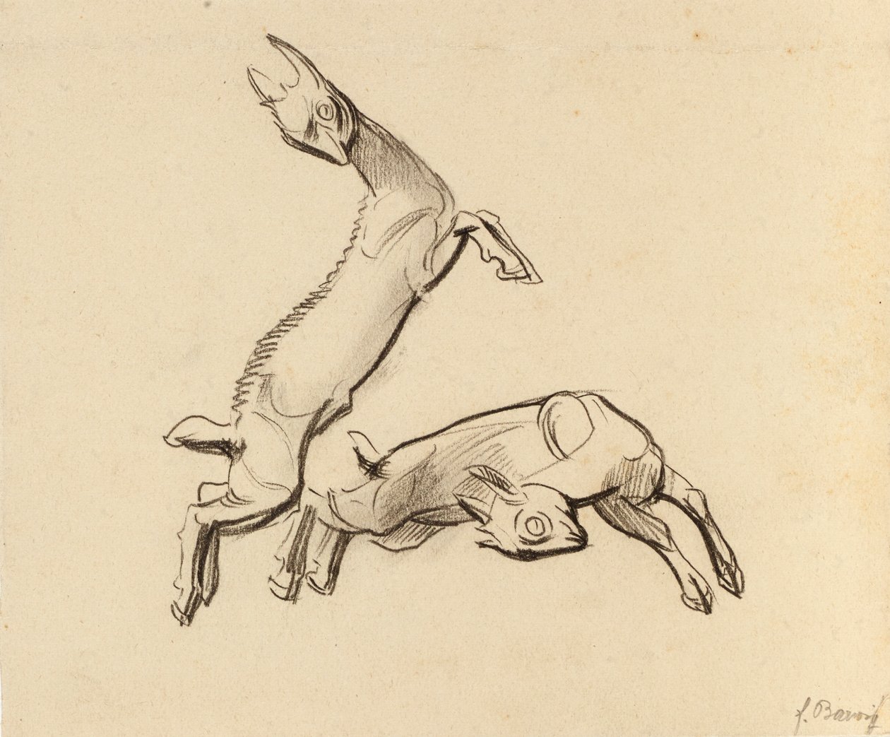 Hoppende Zicklein av Franz Barwig d. Ä.