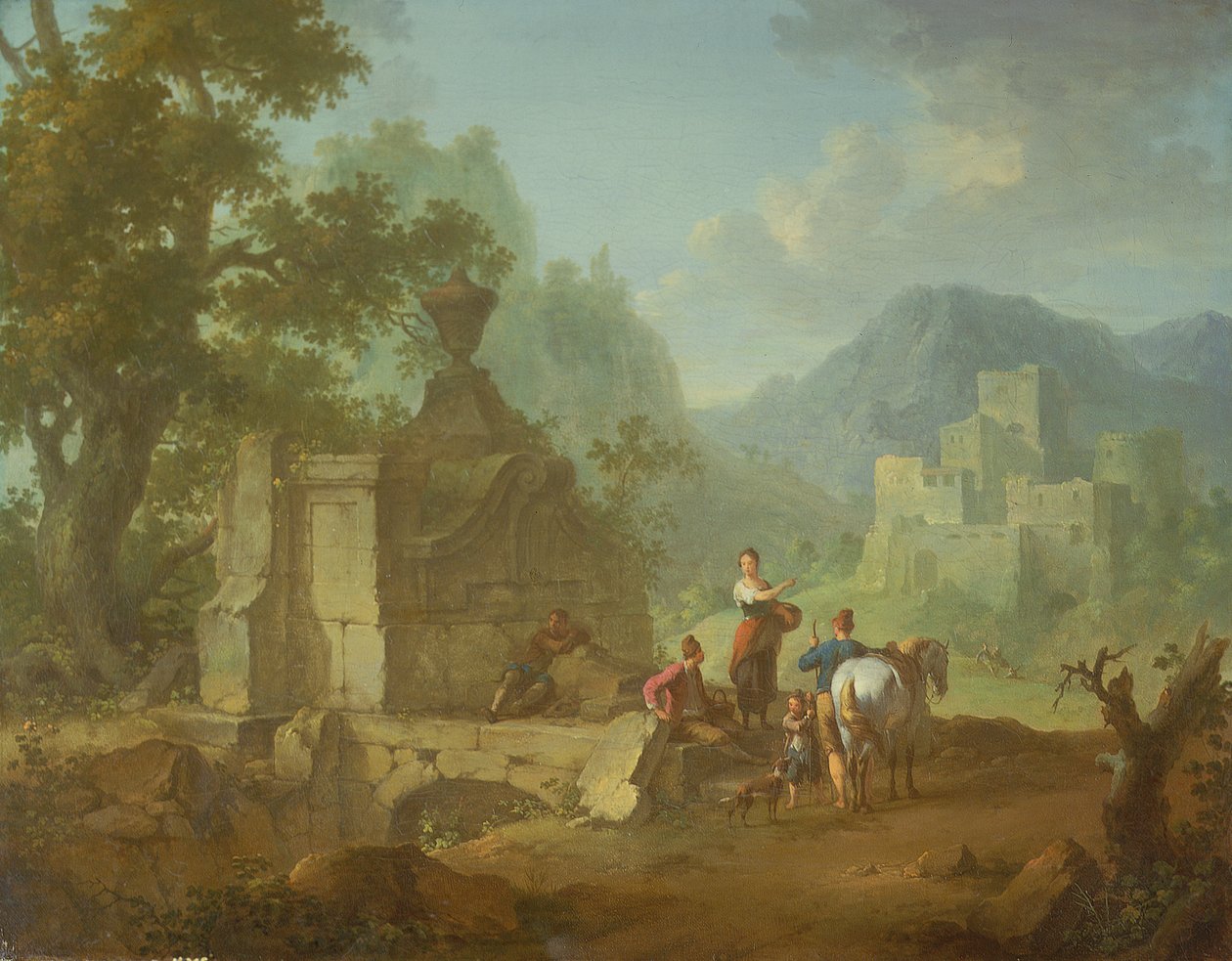 Rustikk landskap, 1700-tallet av Franz Ferg