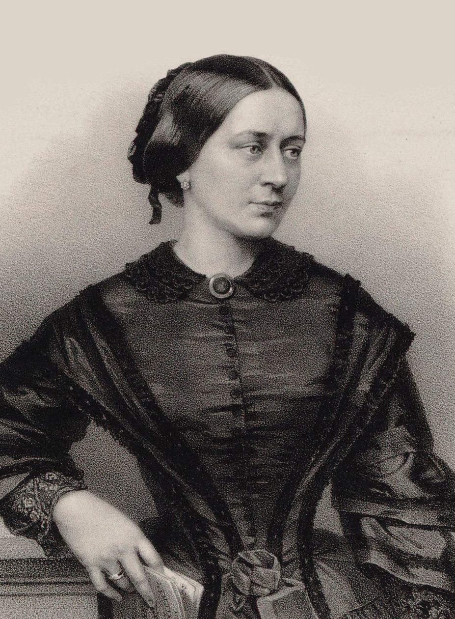 Portrett av Clara Schumann 1819-1896, 1860. av Franz Hanfstaengl