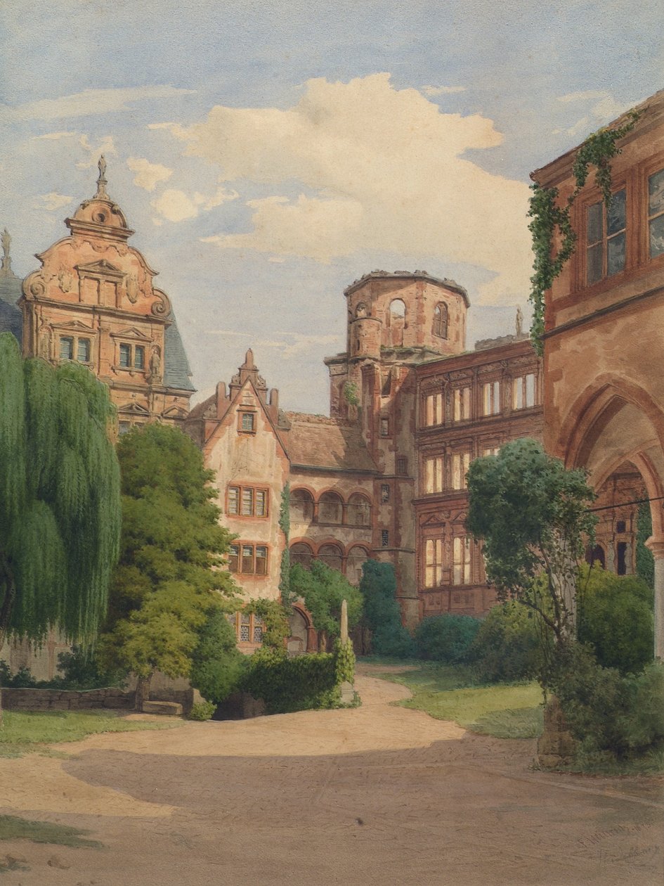 Utsikt over Heidelberg slott av Franz Heinrich
