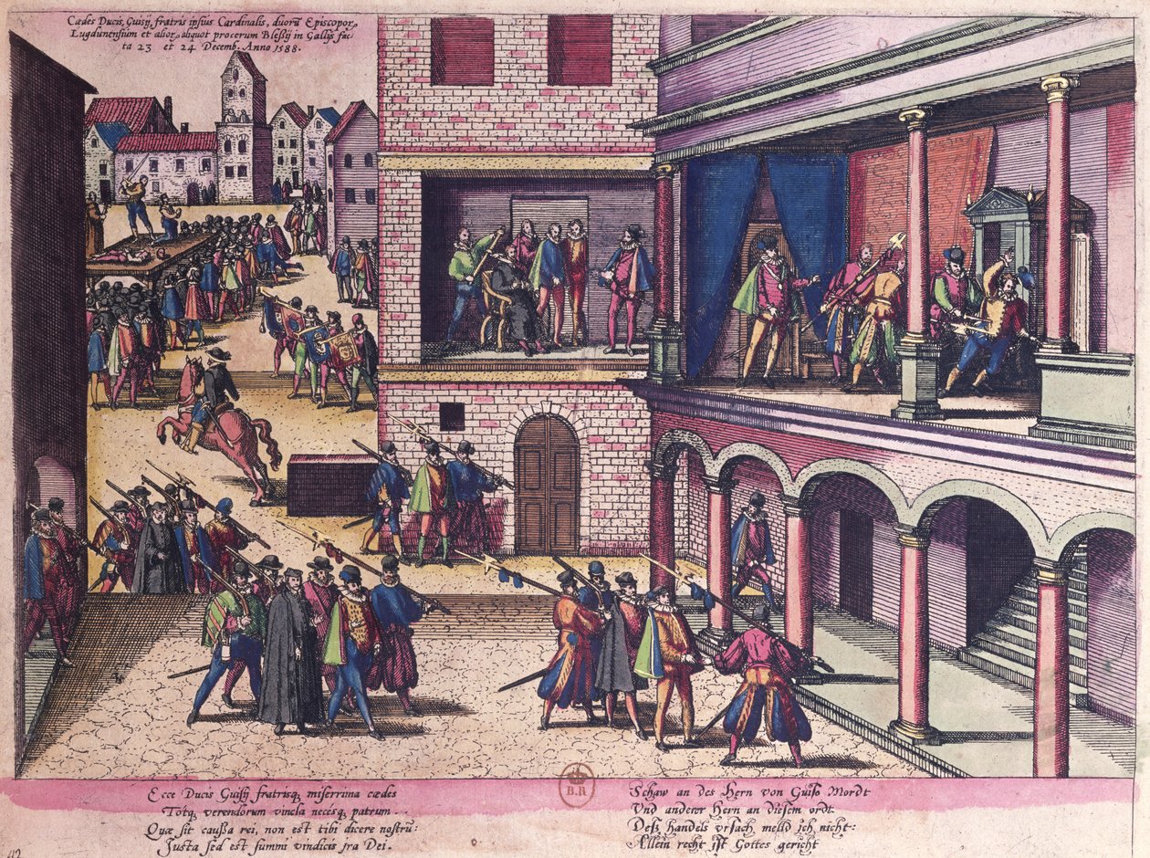 Attentat på hertug Henri av Guise (1549-88) av Franz Hogenberg