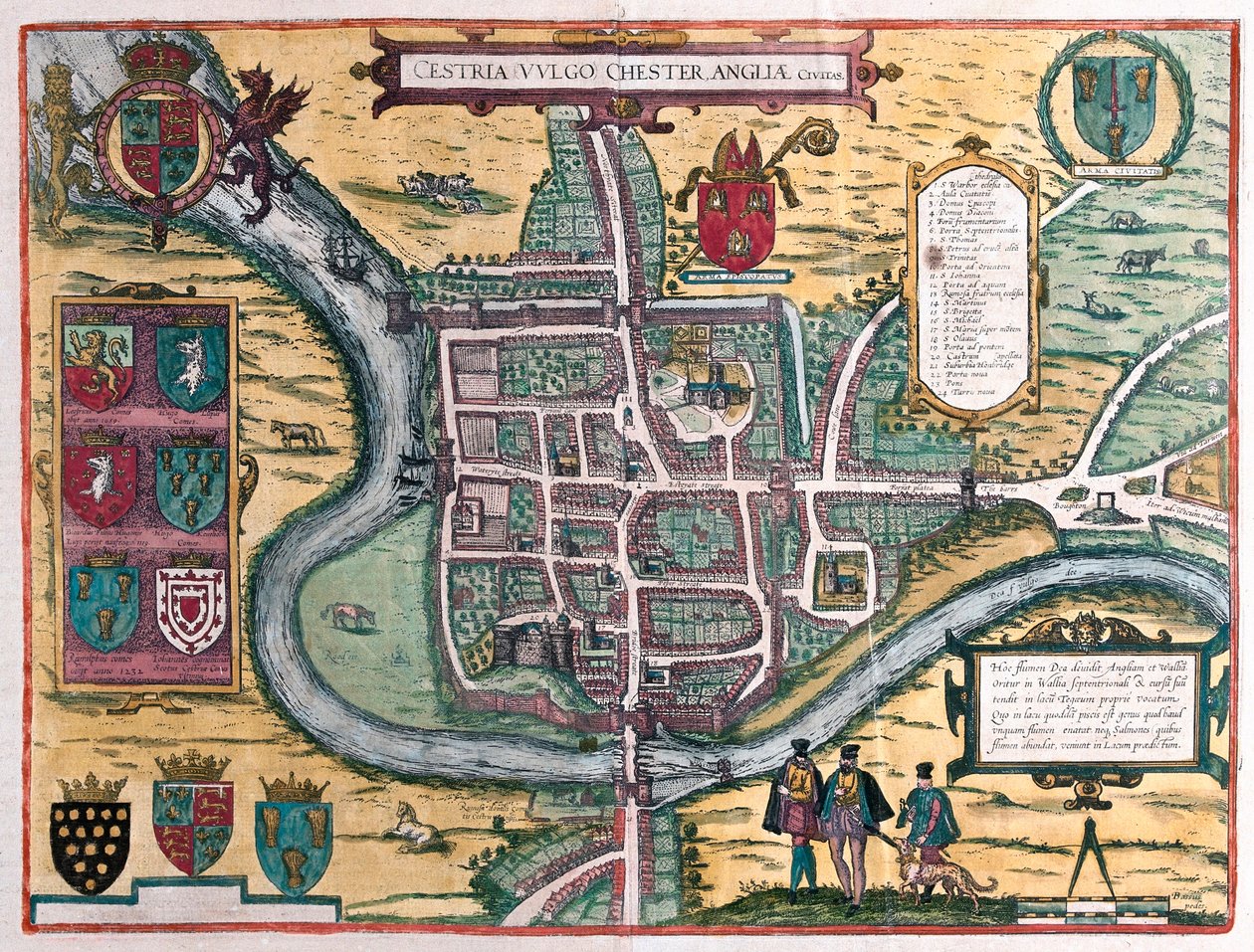 Chester - Storbritannia (gravering av Franz Hogenberg