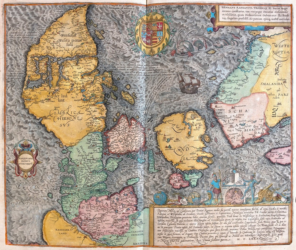 Jylland, Danmark (gravering av Franz Hogenberg
