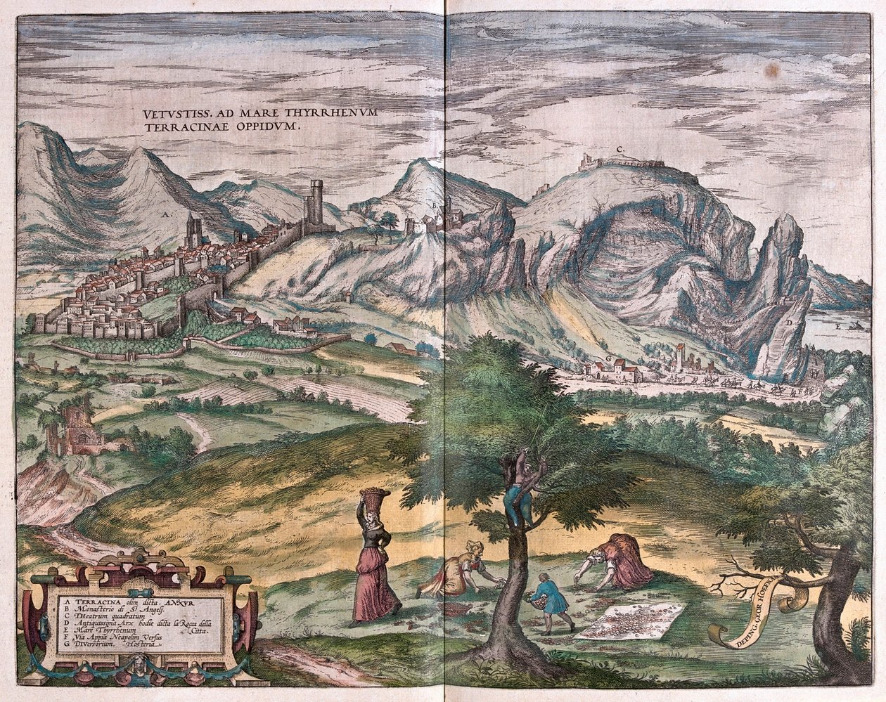 Terracina, Italia (gravering av Franz Hogenberg