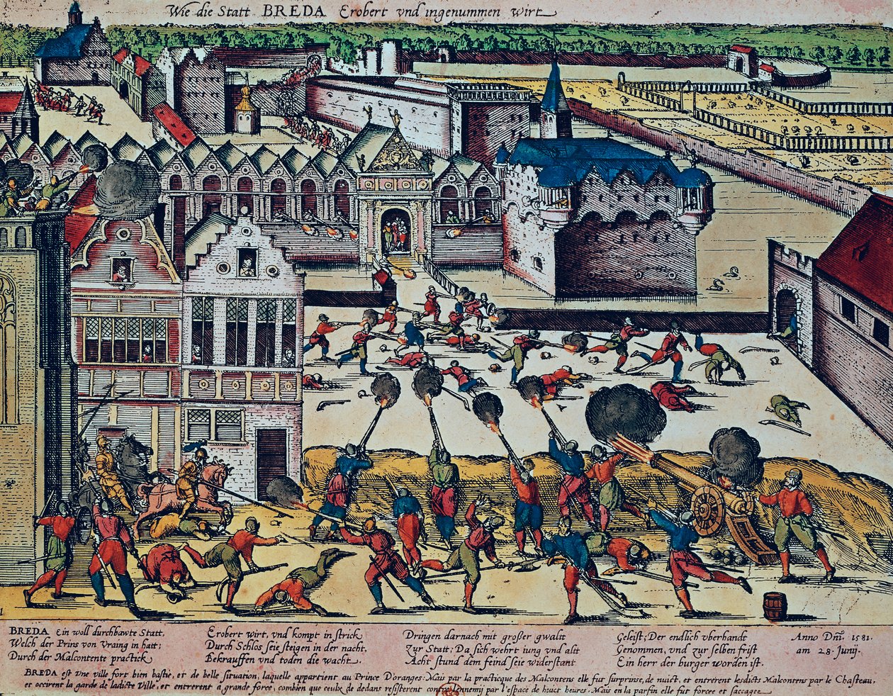 The Haultepenne Fury i 1581 (farget gravering) av Franz Hogenberg