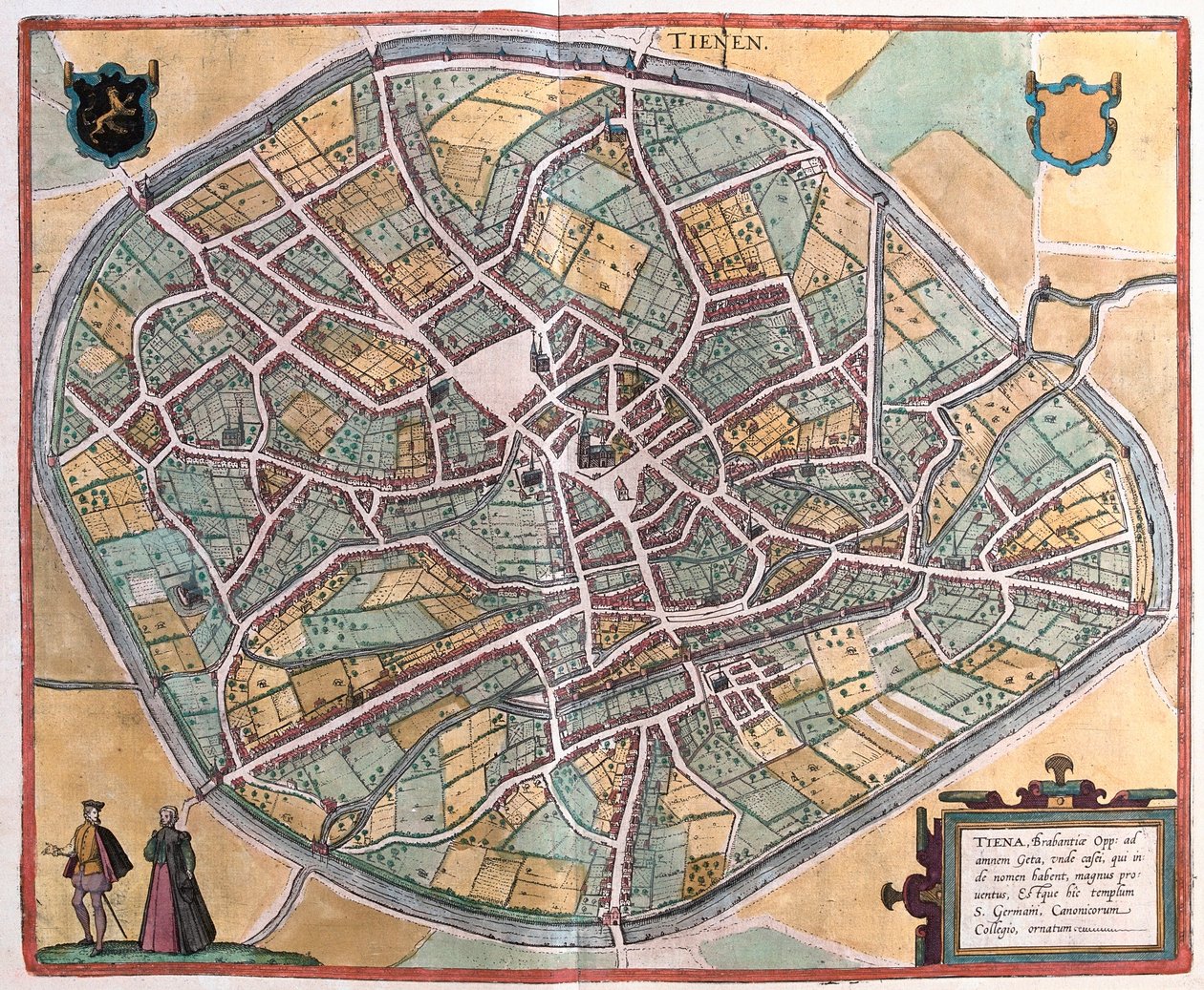 Tienen, Belgia (gravering av Franz Hogenberg