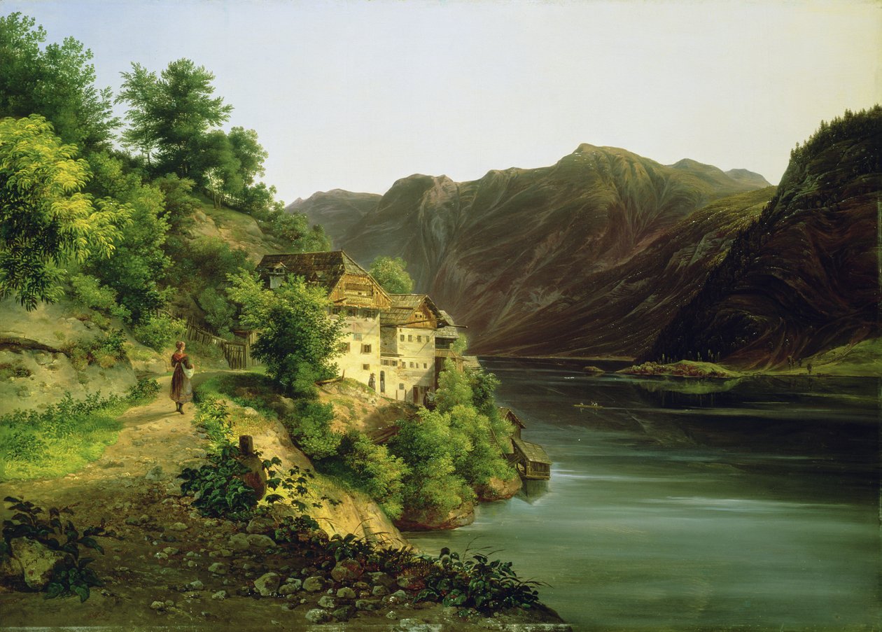Hallstattersjøen, 1824 av Franz II Steinfeld