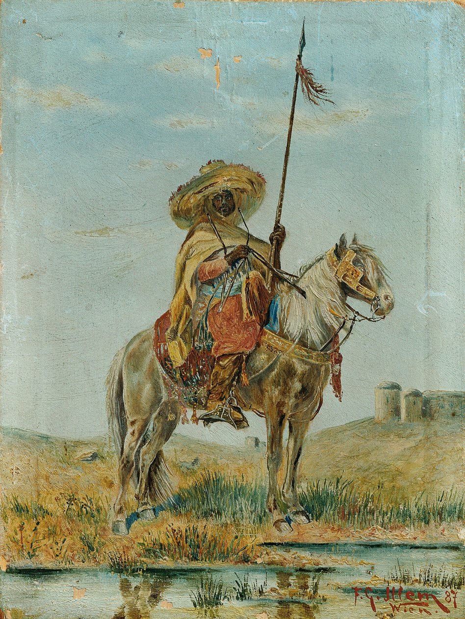 Meksikanere på hesteryggen av Franz Josef Georg Illem