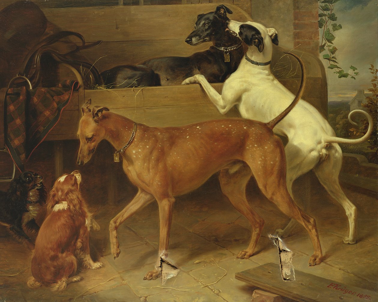 Krugers hunder, 1855 av Franz Krüger