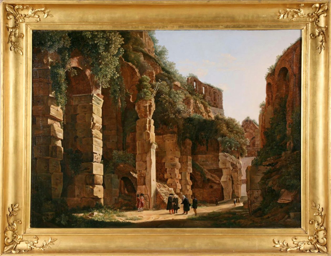 Inne i Colosseum, ca. 1823. av Franz Ludwig Catel