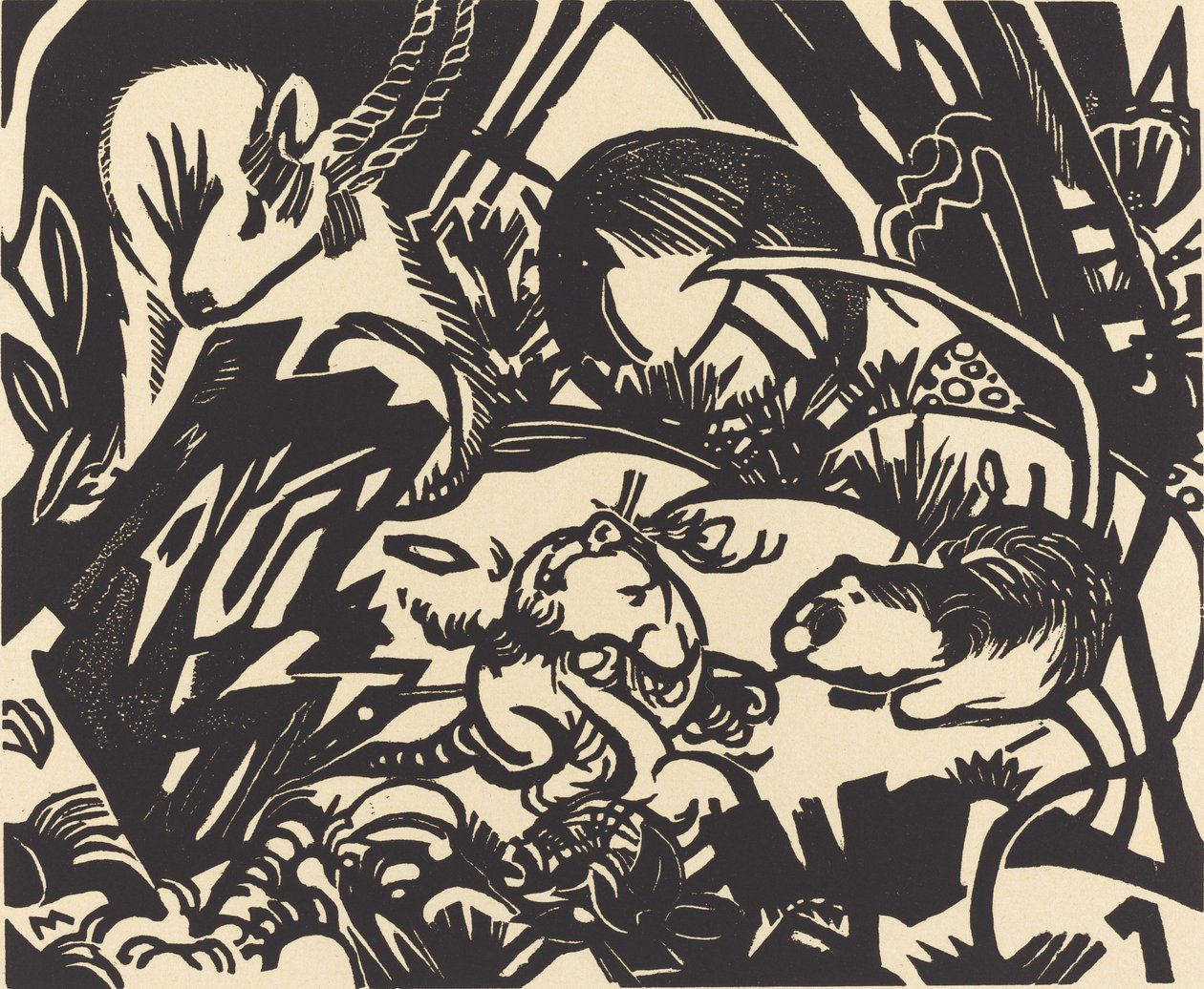Animal Legend Tier Legend, 1912. av Franz Marc