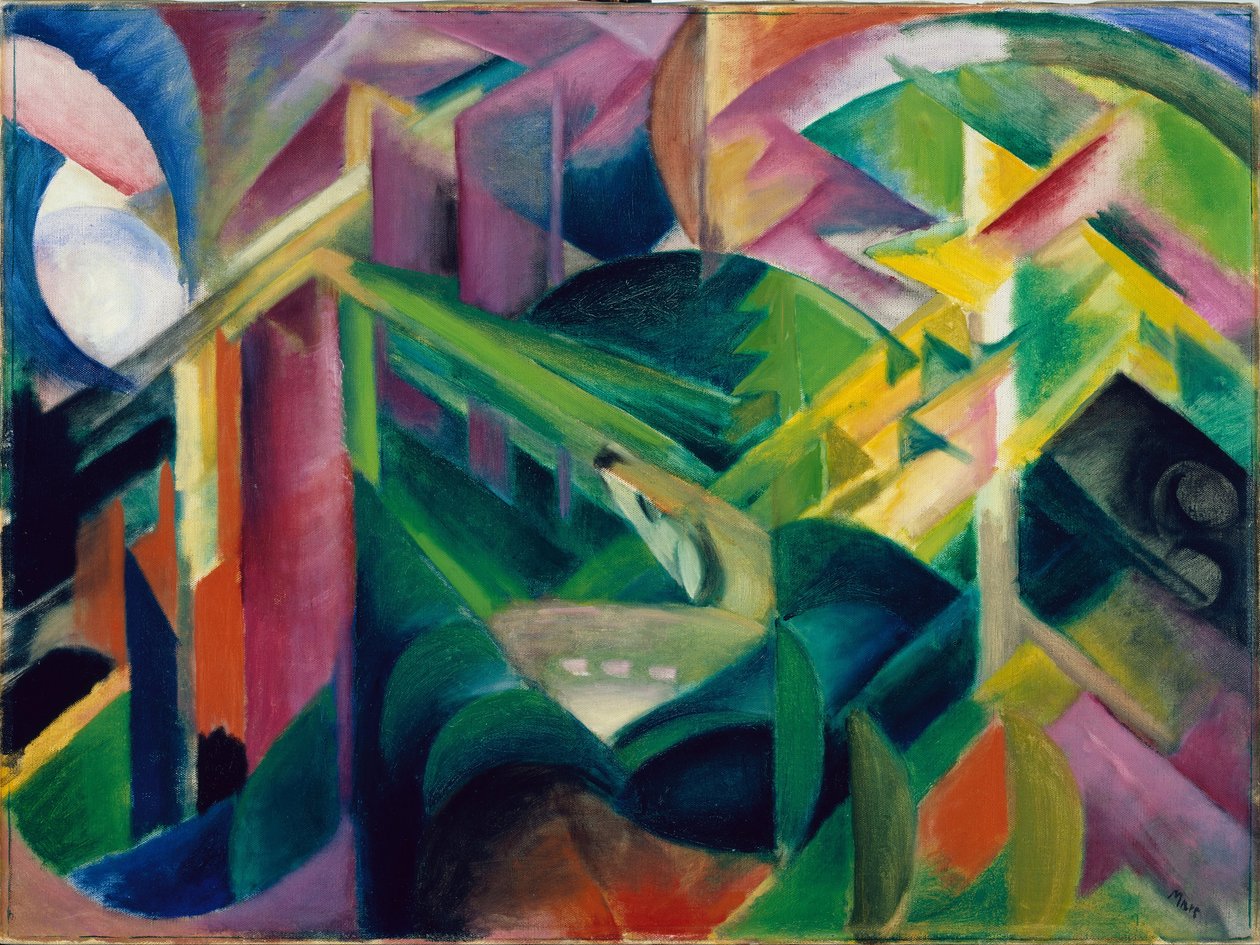 Hjort i Klosterhagen av Franz Marc