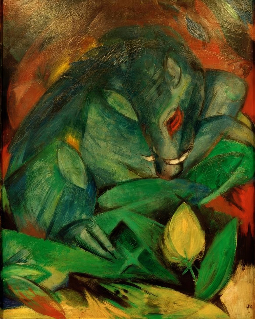 Svin og purke (villsvin) av Franz Marc