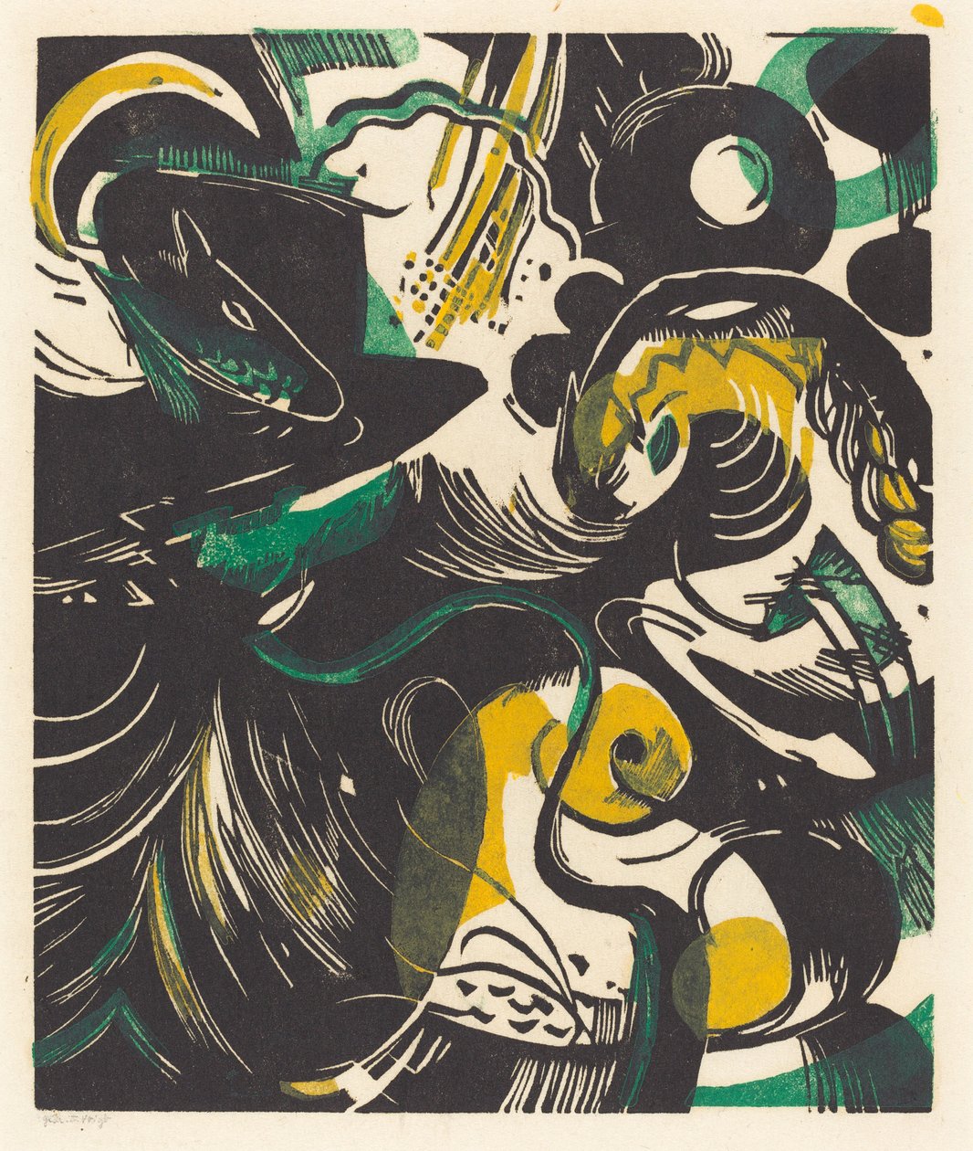 Genesis II Creation Story II, 1914. av Franz Marc
