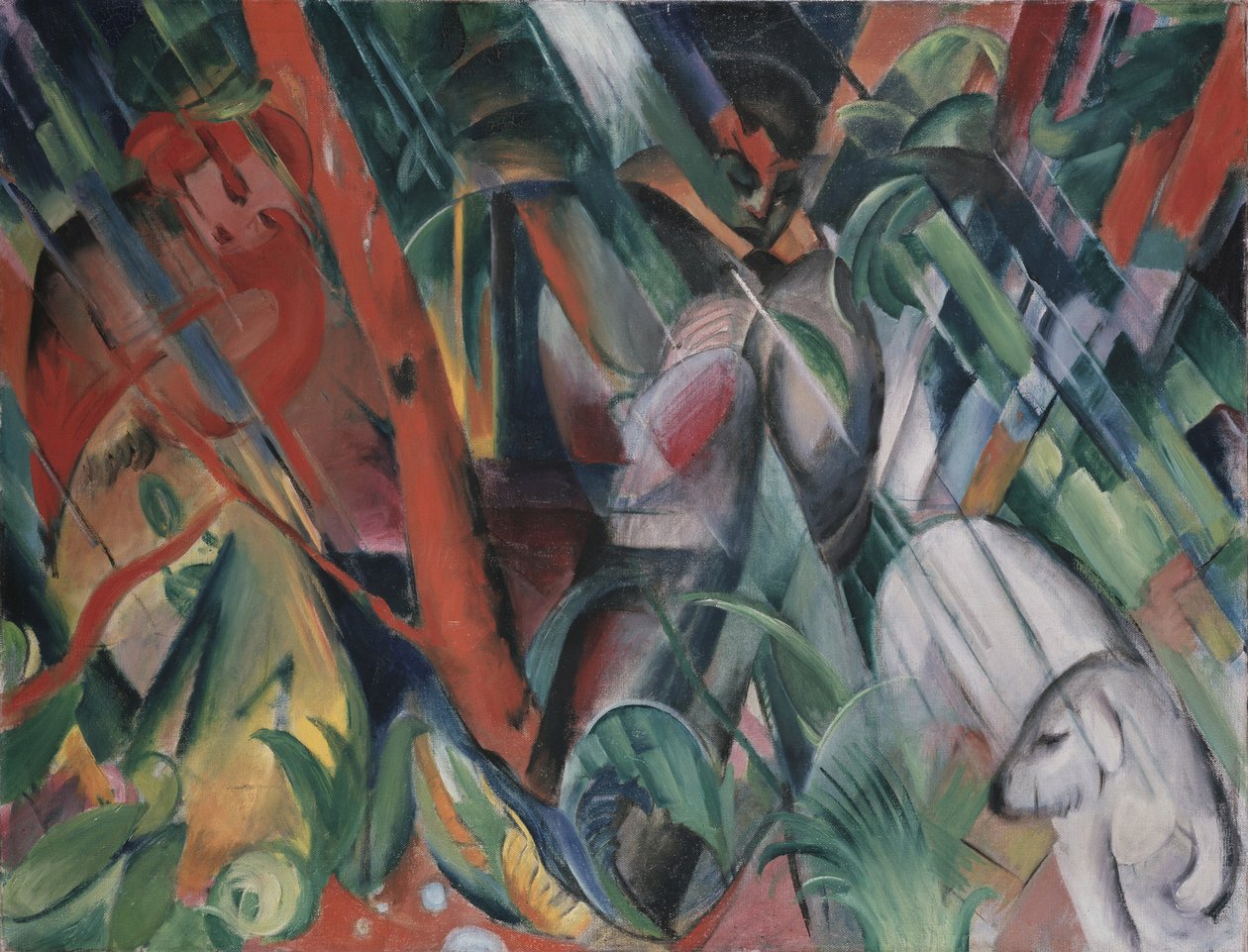 I regnet, 1912 av Franz Marc