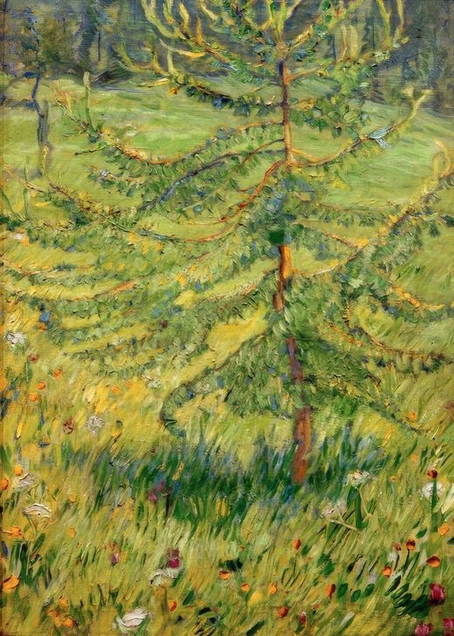 Ung lerk i en skogseng av Franz Marc