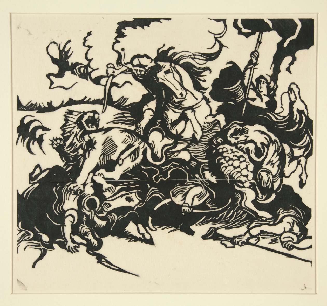 Løvejakt av Franz Marc