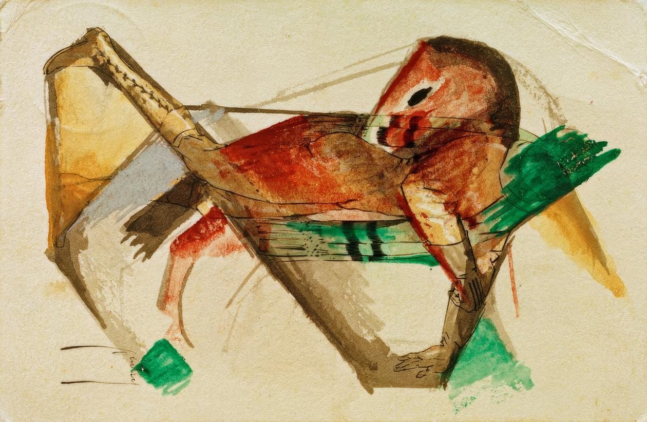 Hest i kald rosa av Franz Marc