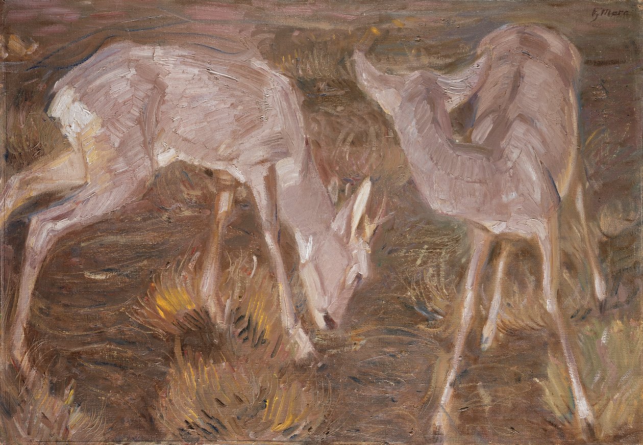 Hjort i skumringen av Franz Marc