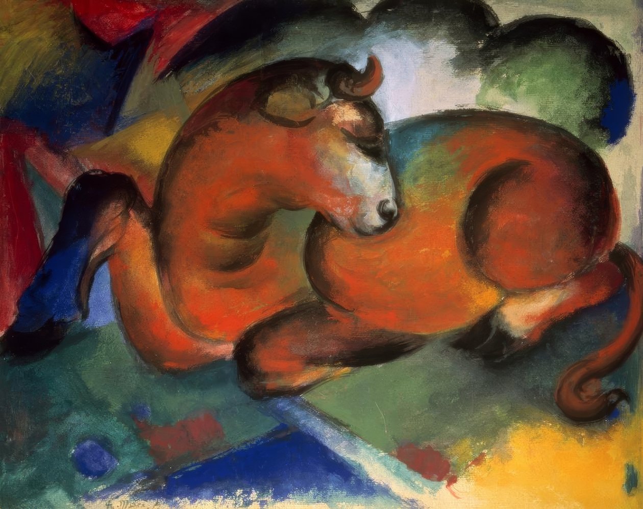 rød okse av Franz Marc