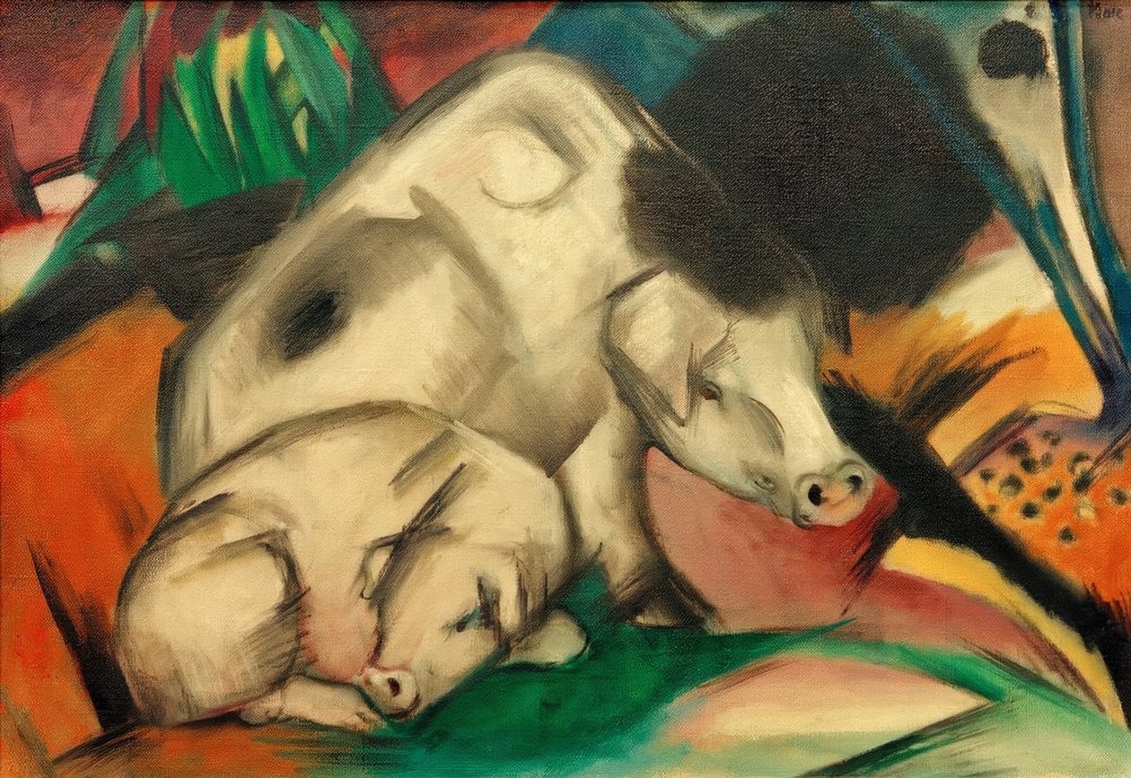 Griser (mor gris) av Franz Marc