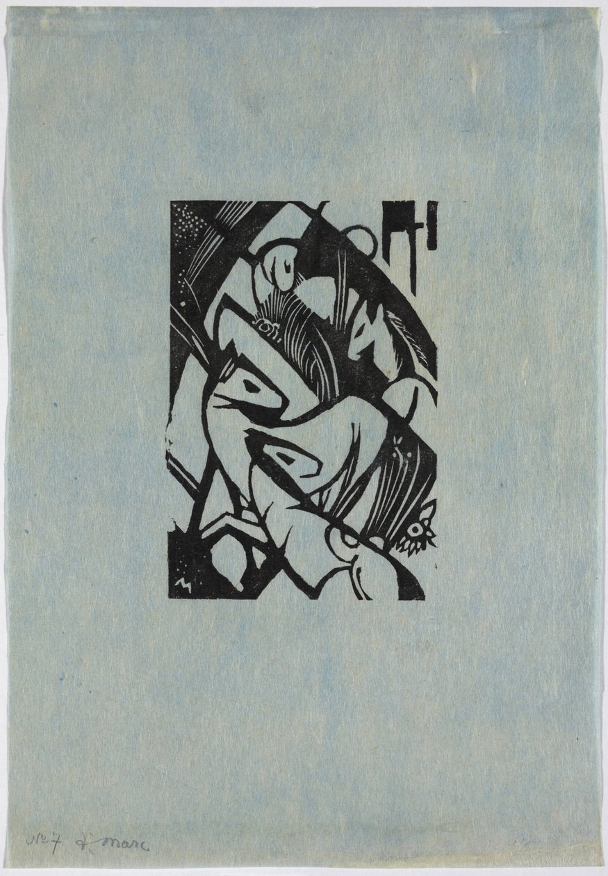 Sprangende hester av Franz Marc