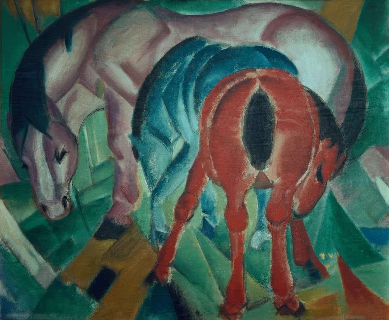 Hoppe med føll av Franz Marc