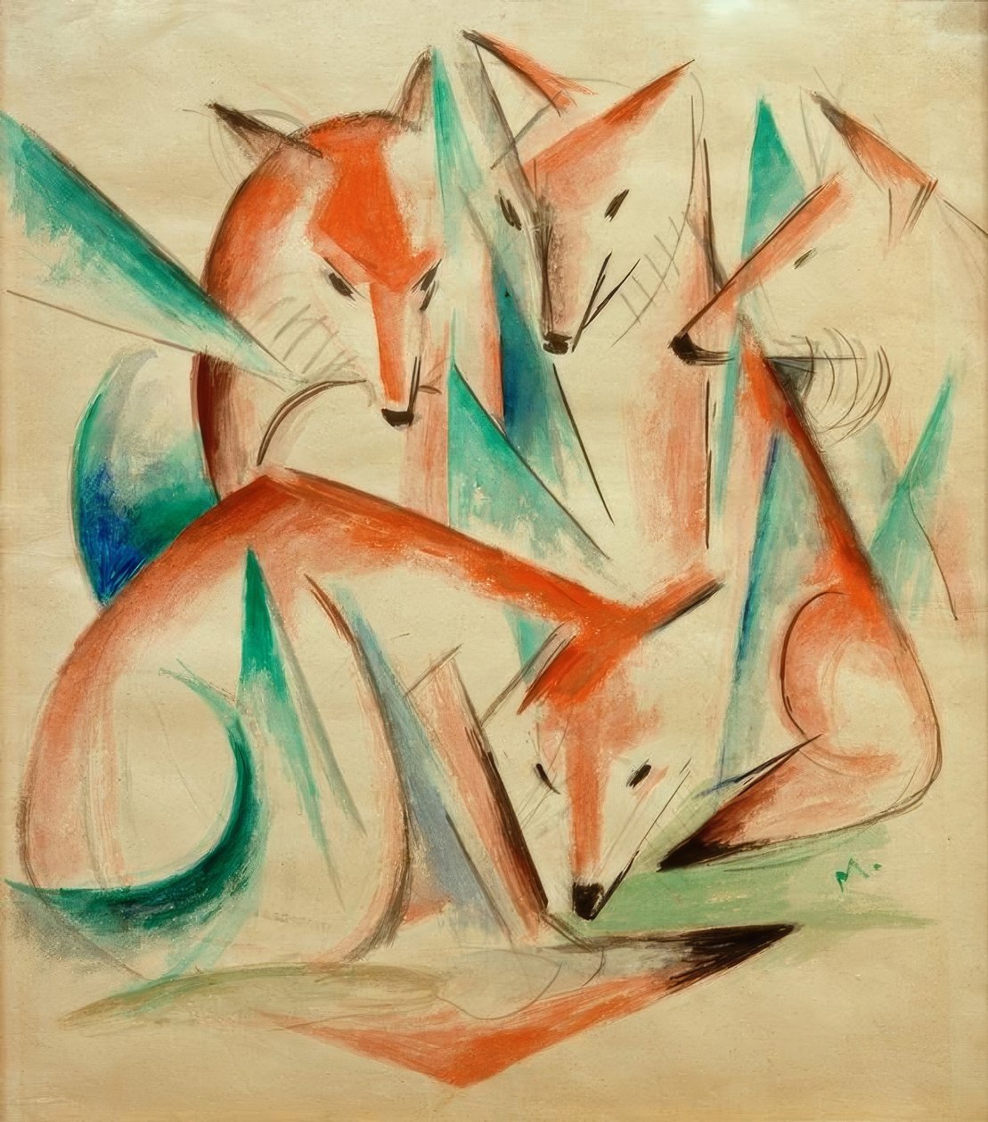 Fire rever av Franz Marc