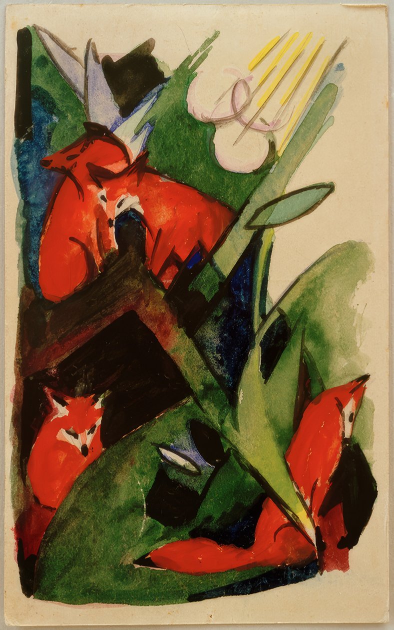 Fire rever av Franz Marc