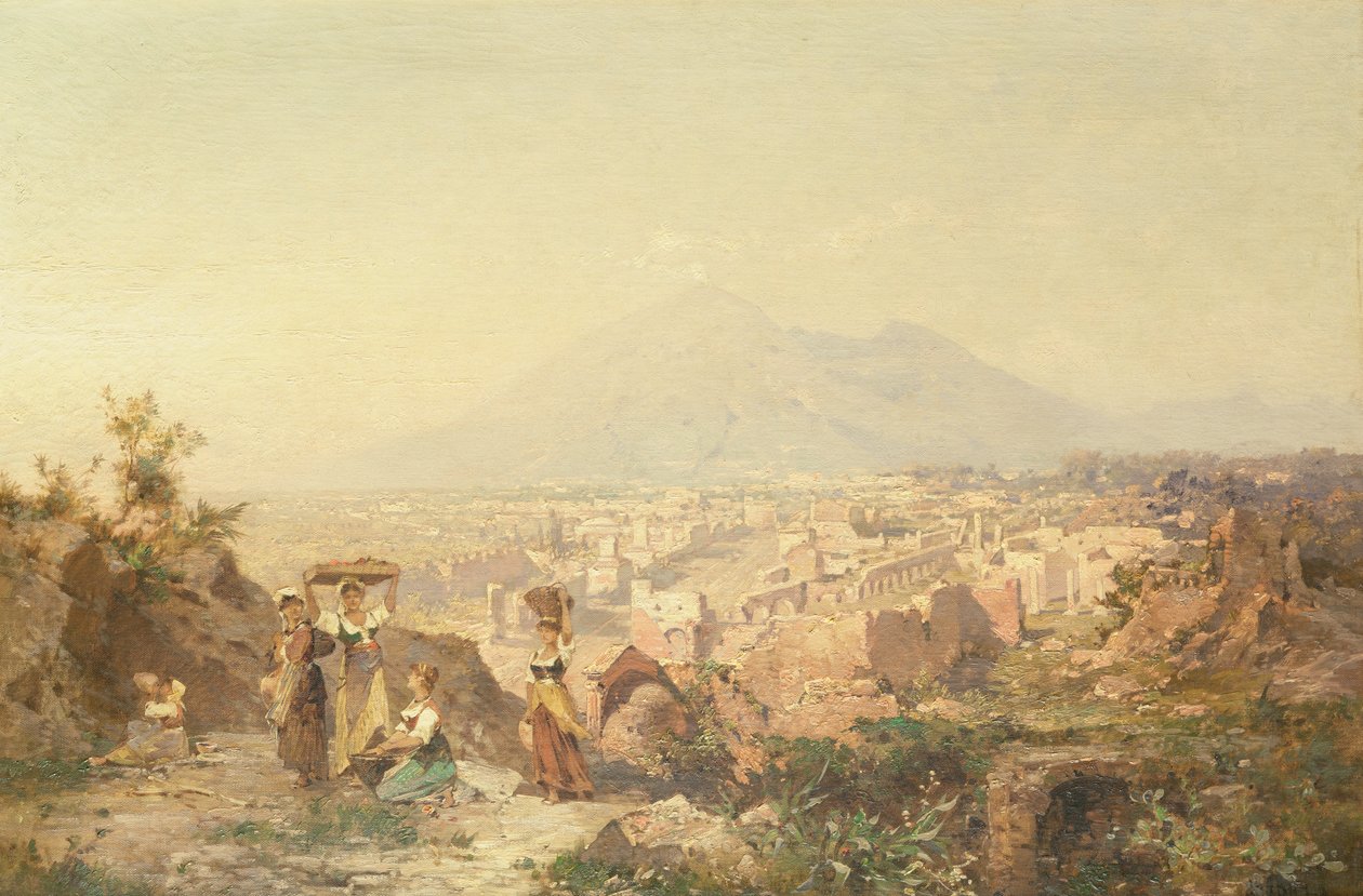 Utsikt over Pompeii av Franz Richard Unterberger